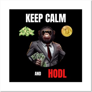 Keep Calm And Hodl 1 Posters and Art